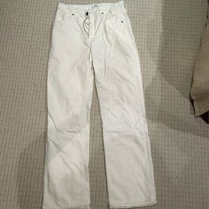Cotton On Cord Straight Jean, White, Size US 6
